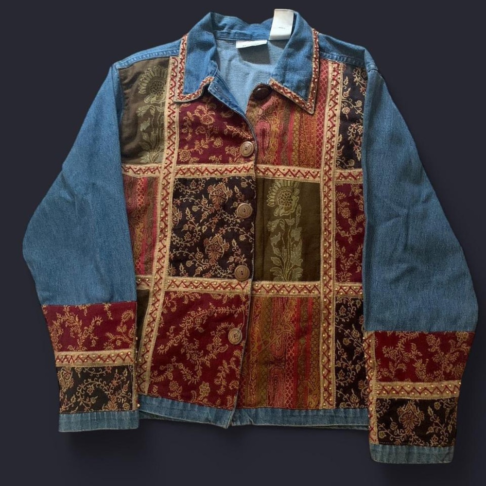Patchwork Denim Vintage Casual Jacket